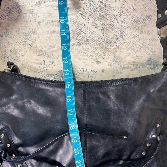 Chez by Cheryl Black Leather Studded Bag - Picture 12 of 12